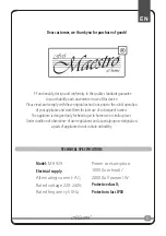 Preview for 3 page of Maestro MR 929 Owner'S Manual