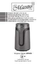 Preview for 1 page of Maestro MR450 Owner'S Manual