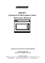 maestrowave MW18Ti Operation Manual предпросмотр