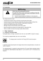 Preview for 14 page of Mafell K 65 18M bl Operating/Safety Instructions Manual