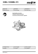 Mafell K85Ec Operating/Safety Instructions Manual preview