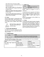 Preview for 31 page of Mafell pss 3100 se Original Operating Instructions And Spare Parts List