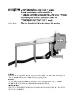 Preview for 1 page of Mafell ZAF 200 Operating Instructions And Spare Parts List