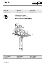 Предварительный просмотр 1 страницы Mafell ZSX Ec 260 HM Operating/Safety Instructions Manual