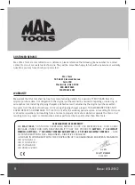 Preview for 8 page of MAG TOOLS AWP099 Operation And Maintenance Manual