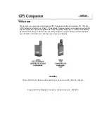 Preview for 1 page of Magellan 980588-01 - GPS Companion For Palm V/Vx Using Manual