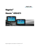 Preview for 1 page of Magellan Maestro 4370 - Widescreen Bluetooth Portable GPS... Mode D'Emploi