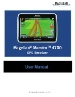 Preview for 1 page of Magellan Maestro 4700 - Automotive GPS Receiver User Manual