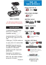Preview for 1 page of Magellan MAP 330 Quick Reference