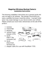 Magellan Wireless Backup Camera Installation Instructions Manual preview