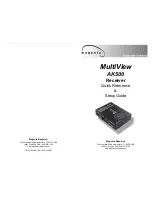 Magenta Research MultiView AK500 Quick Reference & Setup Manual preview