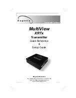 Предварительный просмотр 1 страницы Magenta Research MultiView XRTx Quick Reference & Setup Manual