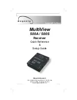 Предварительный просмотр 1 страницы Magenta MultiView 500A Quick Reference & Setup Manual