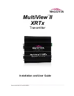 Magenta MultiView II XRTx Installation And User Manual предпросмотр