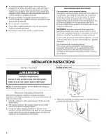 Предварительный просмотр 4 страницы Magic Chef 2DHTW4305TQ0 Installation Instructions Manual