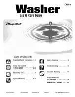 Preview for 1 page of Magic Chef CAV-1 Use & Care Manual