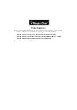 Предварительный просмотр 2 страницы Magic Chef HMM1611B User Manual