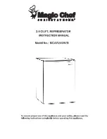 Предварительный просмотр 1 страницы Magic Chef MCAR240B User Manual