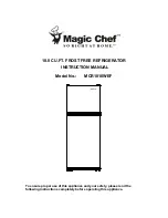 Предварительный просмотр 1 страницы Magic Chef MCR1010WEF Instruction Manual