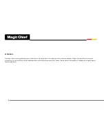 Предварительный просмотр 2 страницы Magic Chef MCSF-5585BSS Instruction Manual