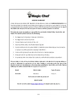 Preview for 10 page of Magic Chef MCSG19B Instruction Manual