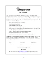 Preview for 14 page of Magic Chef MCSGC12B Instruction Manual