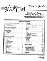 Magic Chef TIME SAVOR RANGE Manual preview