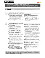 Предварительный просмотр 5 страницы Magic Chief MC-DW-1510S Instruction Manual