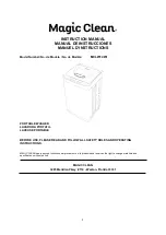 magic clean MCLW14WI Instruction Manual preview