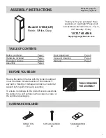 Preview for 1 page of Magick Woods Elements U1884L Assembly Instructions Manual