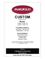 Предварительный просмотр 1 страницы Magiglo Custom 16 User, Installation & Servicing Instructions