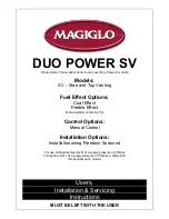 Предварительный просмотр 1 страницы Magiglo DUO POWER SV Series User, Installation & Servicing Instructions