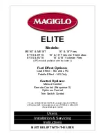 Magiglo Elite ET16 User, Installation & Servicing Instructions preview