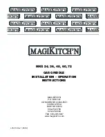 Предварительный просмотр 1 страницы Magikitch'n 24 Installation And Operation Instructions Manual