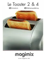 Preview for 1 page of MAGIMIX LE TOASTER 2 Instructions Manual