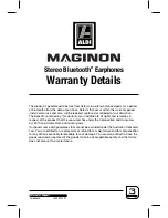 Предварительный просмотр 2 страницы MAGINON BTH-100 Instruction Manual