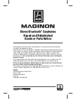 Preview for 23 page of MAGINON BTH-100 Instruction Manual