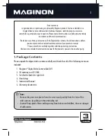 Preview for 3 page of MAGINON DV1 Instruction Manual