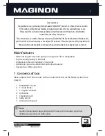 Preview for 3 page of MAGINON FS 500 Instruction Manual