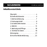 Предварительный просмотр 2 страницы MAGINON HV-UC111 Manual