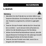 Preview for 15 page of MAGINON HV-UC111 Manual