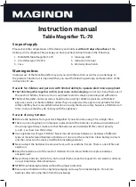 Предварительный просмотр 1 страницы MAGINON TL-70 Instruction Manual