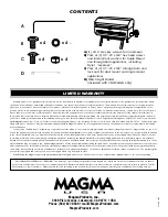 Предварительный просмотр 9 страницы Magma A10-803-CSA Owner'S Manual