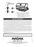 Предварительный просмотр 9 страницы Magma Catalina II A10-1218-2 Owner'S Manual