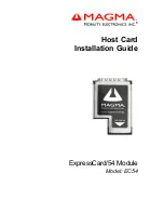 Preview for 1 page of Magma Host Card Installation Manual