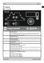 Предварительный просмотр 17 страницы Magmaweld D 250TW DC User Manual