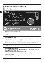 Preview for 86 page of Magmaweld ID 250 T DC User Manual