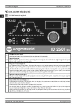 Предварительный просмотр 44 страницы Magmaweld ID 250T DC User Manual