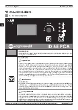 Preview for 92 page of Magmaweld ID 65 PCA User Manual