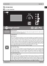 Preview for 21 page of Magmaweld ID 65 PX User Manual